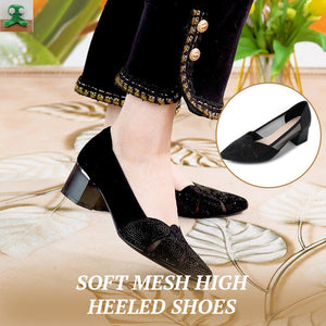 Soft Mesh High-heeled Shoes