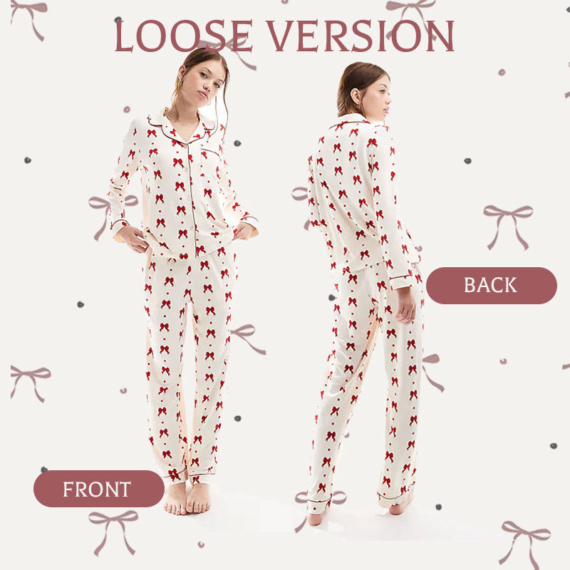 Red Ribbon Soft Pajamas Set