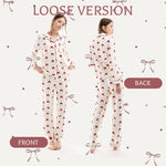 Load image into Gallery viewer, Red Ribbon Soft Pajamas Set
