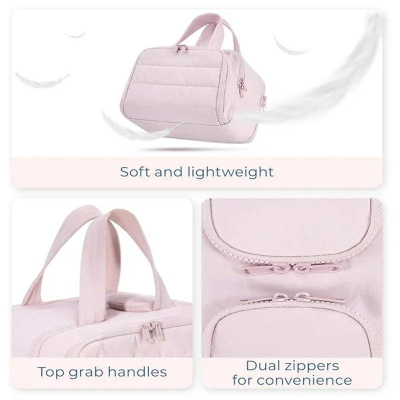 Multiple Zipper Large-Capacity Cosmetic Bag