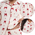 Load image into Gallery viewer, Red Ribbon Soft Pajamas Set
