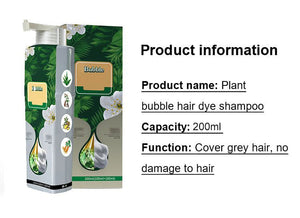 Pure Plant Extract For Grey Hair Color Bubble Dye