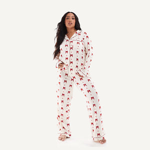 Red Ribbon Soft Pajamas Set